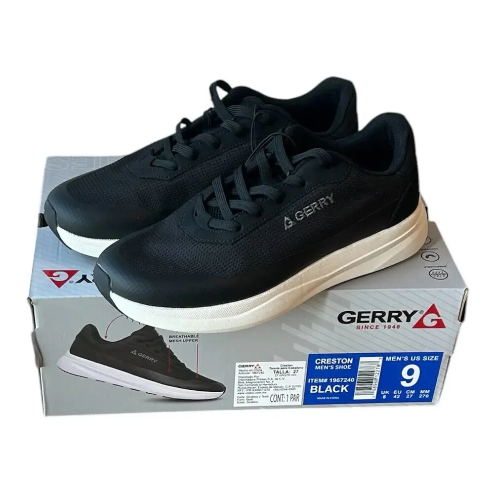 Gerry Men's Creston Shoe, Lightweight, Lace Up, Black, Size 9